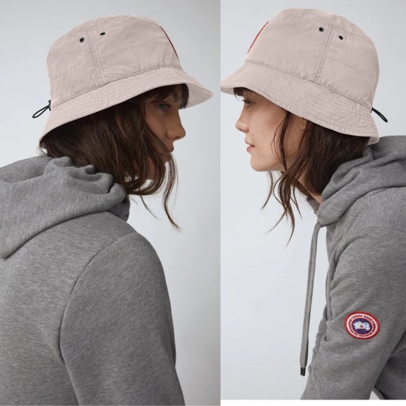 NWT Canada Goose Haven Bucket Hat Reflective Tape Lucent Rose Sz L-XL - Picture 2 of 8